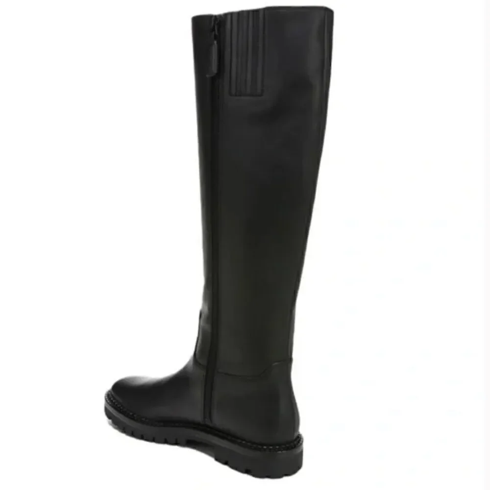 Vince Women’s top grain leather knee high boot in black Sz 6M NIB